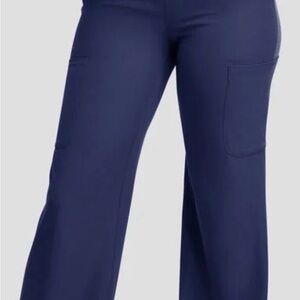 Smitten Navy Women's Wide-Leg scrub pants